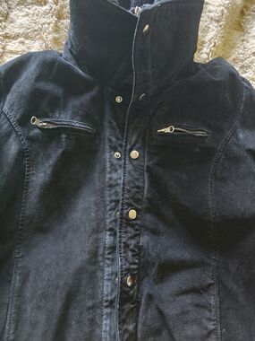 Women's Black Zip-Front Leather Jacket with Stand Collar